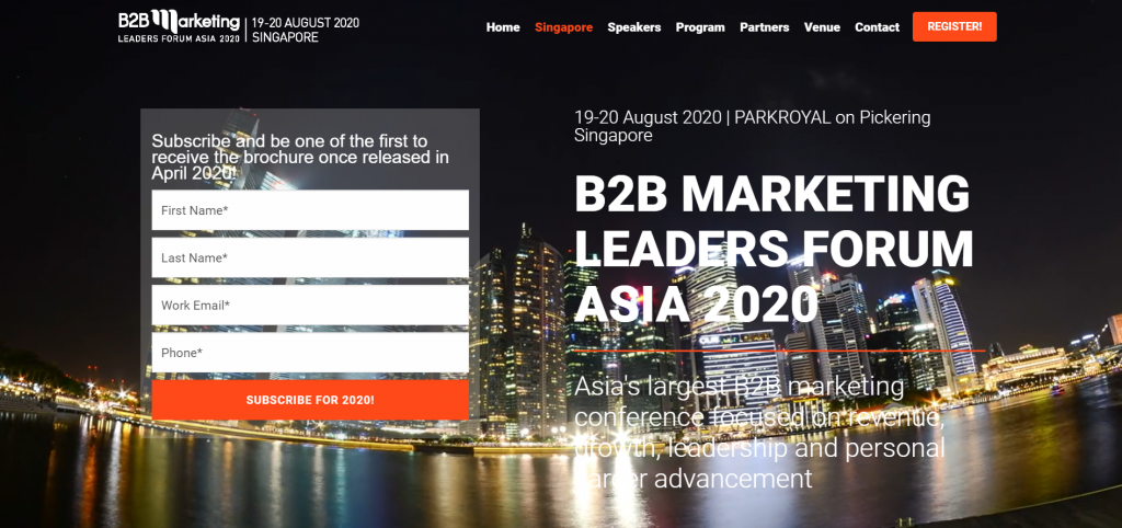 B2B MARKETING LEADERS FORUM ASIA 2020